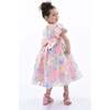 Daisy Party Dress, Peach - Dresses - 4