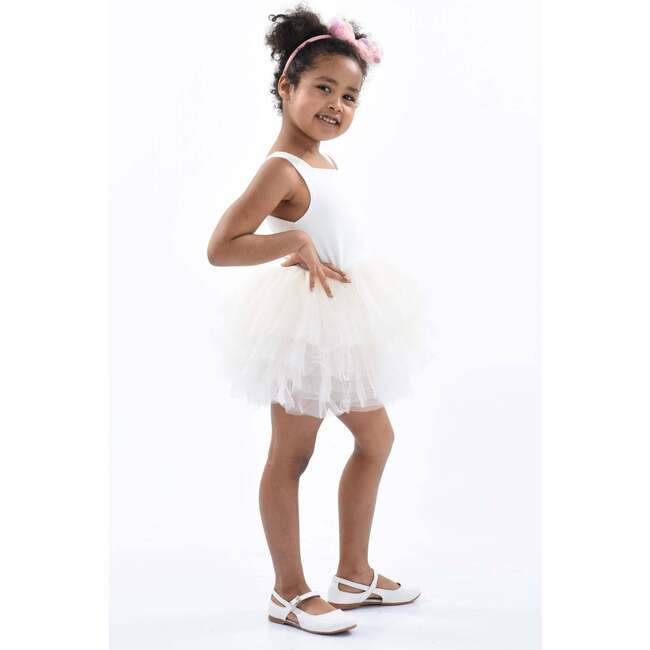 Solid Tutu Dress, White - Dresses - 3