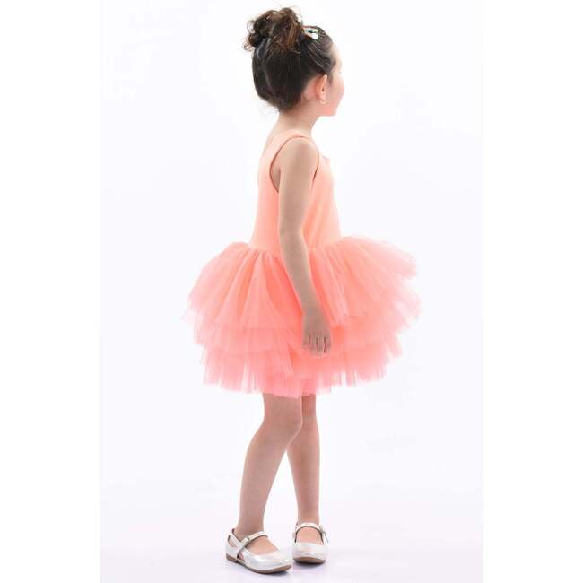 Coral Solid Tutu Dress, Orange - Skirts - 4