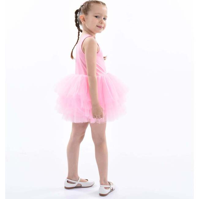 Flamingo Solid Tutu Dress, Pink - Skirts - 3