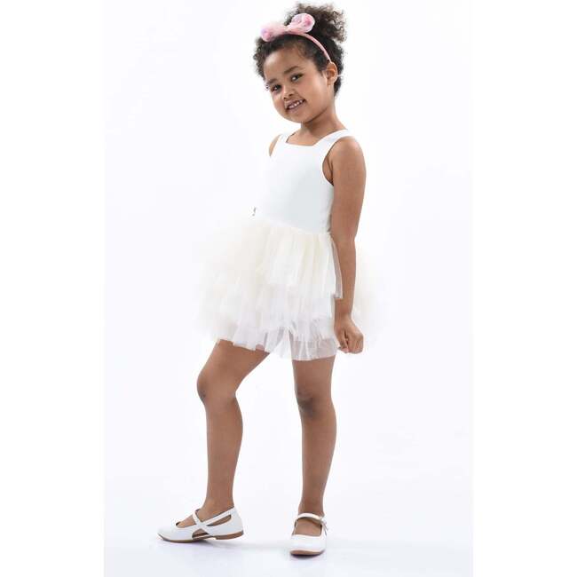 Solid Tutu Dress, White - Dresses - 4