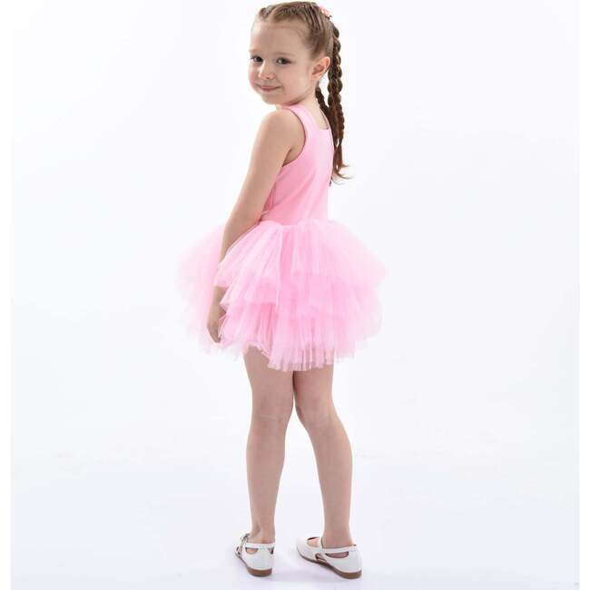 Flamingo Solid Tutu Dress, Pink - Skirts - 4