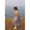 Women's Cici Spaghetti Strap Ruffle Chest Dress, Bluebell & Midnight - Dresses - 1 - thumbnail