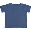 Vintage Baseball Terry Applique Raw Edge Tee, Denim - T-Shirts - 2