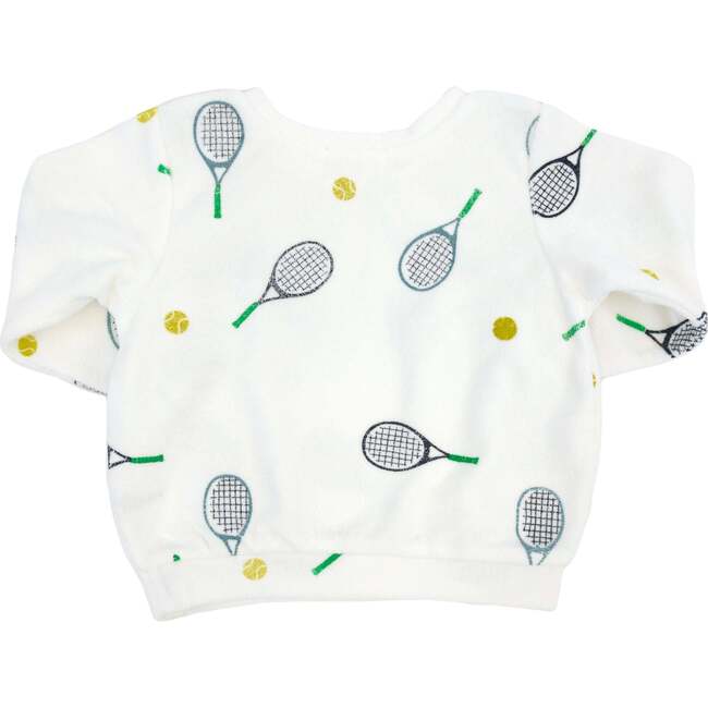 Tennis Print Boxy, Snow - Sweatshirts - 2