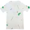 Golf Print Terry Polo Shirt, Snow - Polo Shirts - 2