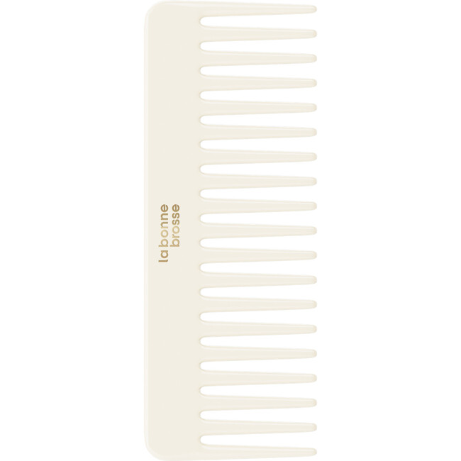 The Large Detangling Comb in Acetate, Creamy White