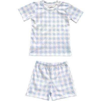 Vichy Pima Short Pajama Set, Blue