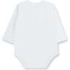 Body Pima Logo Longsleeve Bodysuit, White & Light Blue - Onesies - 3