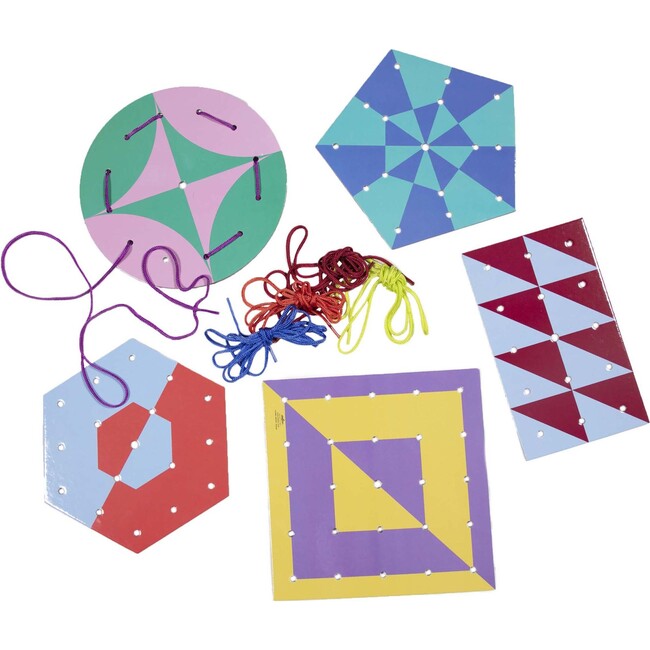 Shapes & Patterns Lacing Cards/ Set of 5 Cards - Games - 3