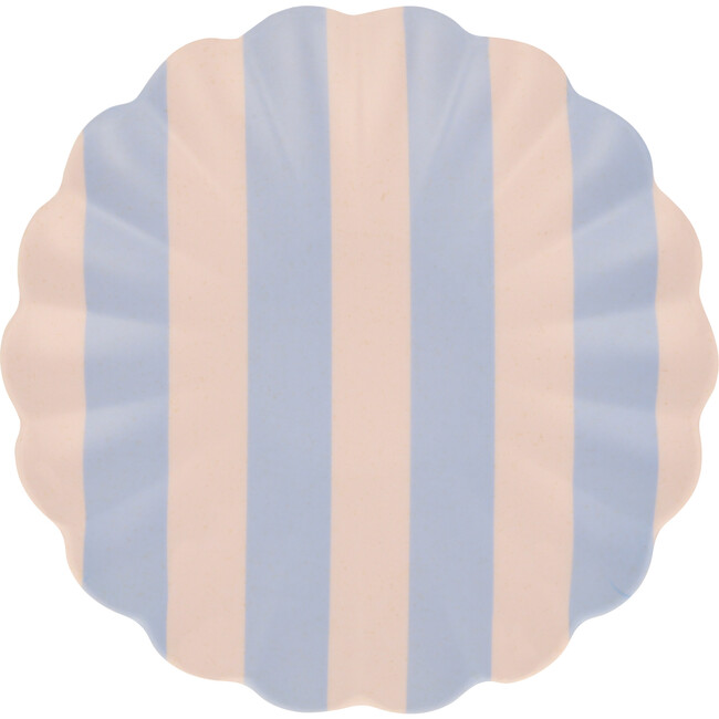 Stripy Reusable Bamboo Small Plates - Party - 5