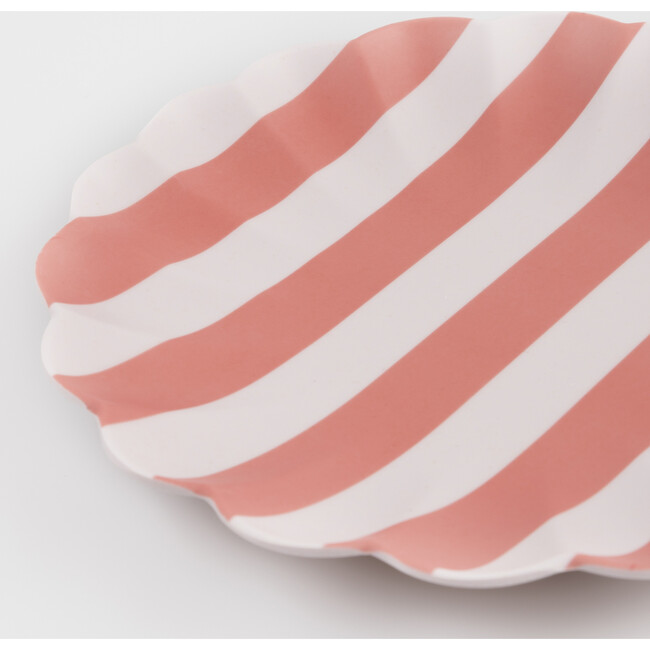 Stripy Reusable Bamboo Large Plates - Party - 3