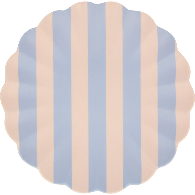 Stripy Reusable Bamboo Large Plates - Party - 5