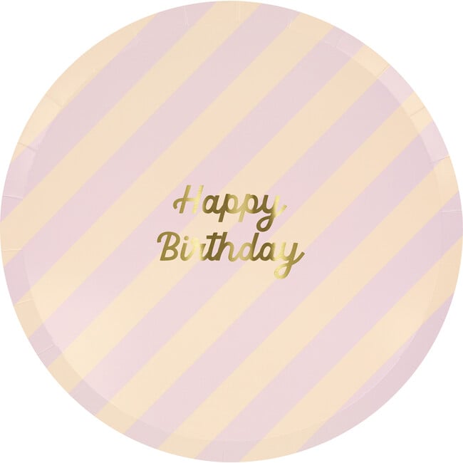 Stripe Happy Birthday Dinner Plates - Party - 7