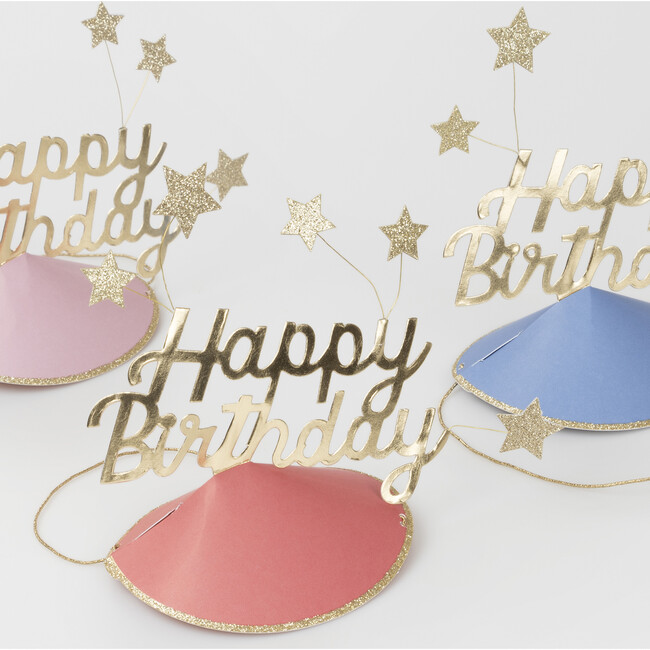 Happy Birthday & Stars Party Hats - Party Accessories - 3