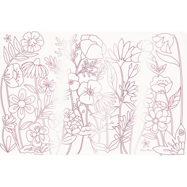 Butterflies & Flowers Coloring Placemats - Party - 2