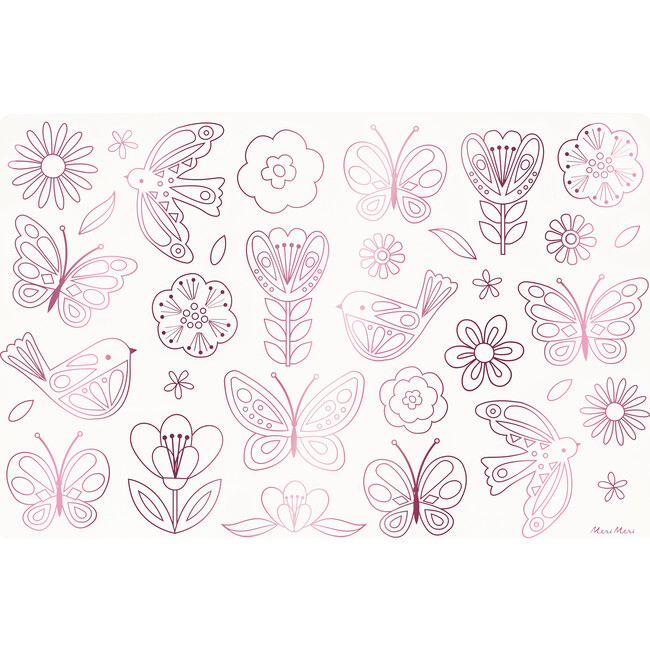 Butterflies & Flowers Coloring Placemats - Party - 5