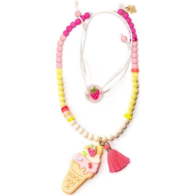 Melting Ice Cream Pastel Colors Necklace