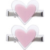 Heart Hair Clips, Pink - Hair Accessories - 1 - thumbnail