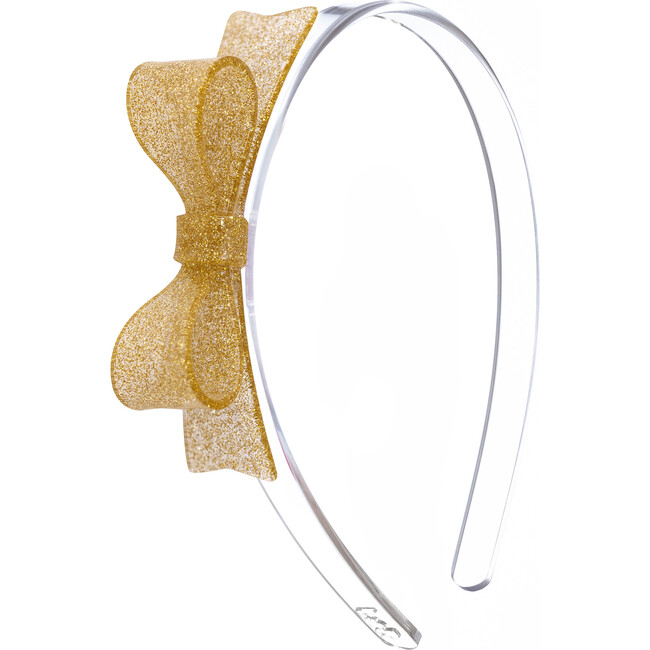 Bow Tie Glitter Gold Headband
