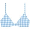 Women's Surfside Blue Crinkle Gingham Scoop Neck Bikini Top - Two Pieces - 1 - thumbnail