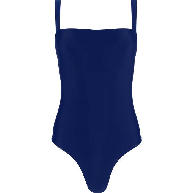 Women's Navy Low Back Simple One Piece