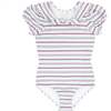 Girls Vintage Stripe Puff Sleeve Sailor One Piece - One Pieces - 1 - thumbnail