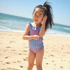 Girls Maritime Stripe Ruffle Collar One Piece - One Pieces - 2