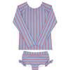 Girls Maritime Stripe Rashguard Set - Two Pieces - 1 - thumbnail