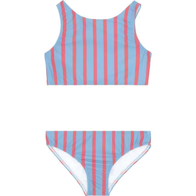 Girls Maritime Stripe Double Bow Bikini