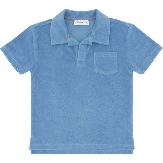 Boys Surfside Blue French Terry Polo