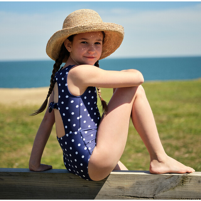 Girls Atlantic Dot Double Bow One Piece - One Pieces - 4