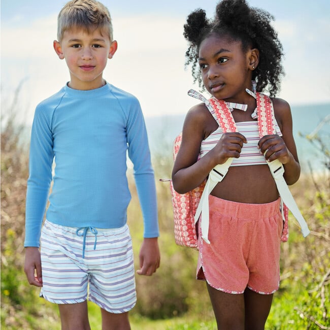 Boys Vintage Stripe Boardie - Swim Trunks - 2