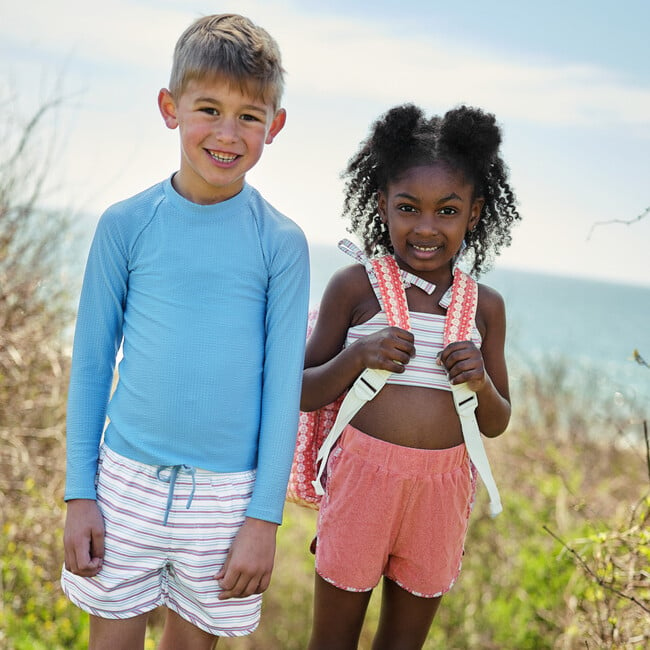 Boys Vintage Stripe Boardie - Swim Trunks - 4