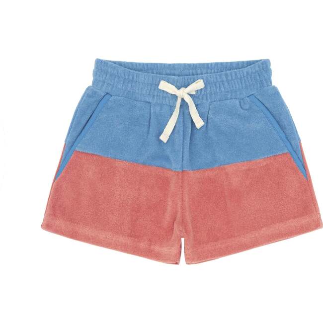 Boys Surfside Blue And East End Red Colorblock French Terry Shorts