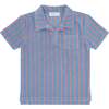 Boys Maritime Stripe French Terry Polo - Polo Shirts - 1 - thumbnail