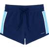 Boys Navy Terry Boardie - Swim Trunks - 1 - thumbnail