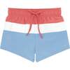 Boys East End Red Colorblock Boardie - Swim Trunks - 1 - thumbnail