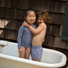 Boys Maritime Stripe Boardie - Swim Trunks - 2