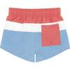 Boys East End Red Colorblock Boardie - Swim Trunks - 7