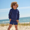 Boys Navy Terry Boardie - Swim Trunks - 6