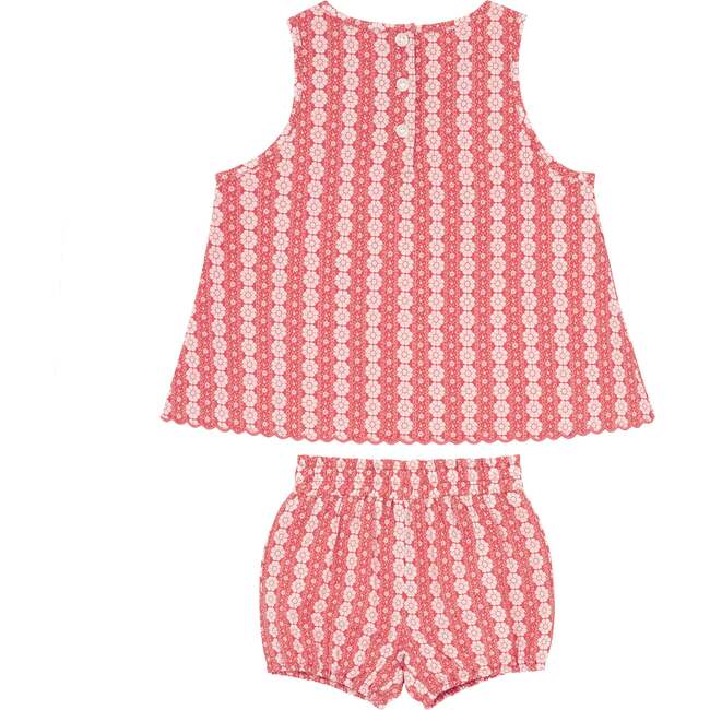 Baby Girls Regatta Red Paisley Scalloped Bloomer Set - Mixed Apparel Set - 4