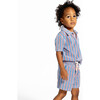 Boys Maritime Stripe French Terry Polo - Polo Shirts - 5