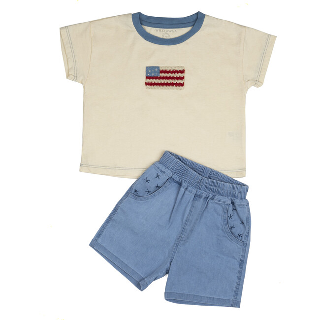 Tee Short Set, American Flag