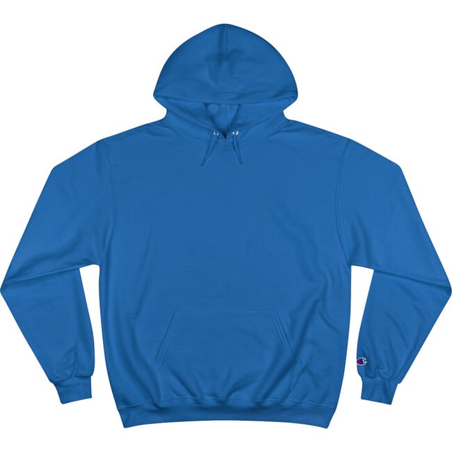 Adult Unisex Stay Gold X Champion Graphic Hoodie, Royal Blue - Sweatshirts - 2