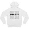 Adult Unisex Stay Gold X Champion Graphic Hoodie, White - Sweatshirts - 1 - thumbnail