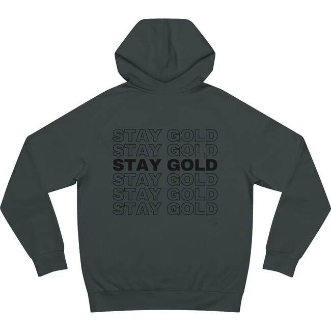 Adult Unisex Stay Gold X Champion Graphic Hoodie, Coal