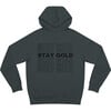 Adult Unisex Stay Gold X Champion Graphic Hoodie, Coal - Sweatshirts - 1 - thumbnail