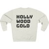 Adult Unisex Hollywood Gold Graphic Crew Neck Sweatshirt, Heather Oatmeal & Black - Sweatshirts - 1 - thumbnail