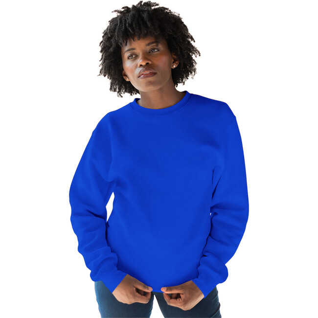 Adult Unisex Hollywood Gold Graphic Crew Neck Sweatshirt, Royal Blue & Black - Sweatshirts - 6